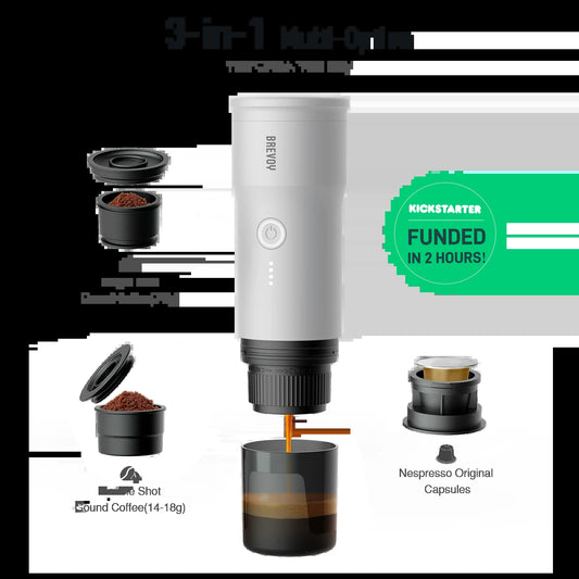 Portable Espresso Maker - Lunar White