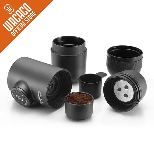 Minipresso GR, Portable Espresso Coffee Machine, Compatible Ground Coffee, Small/Mini Travel Coffee Maker.