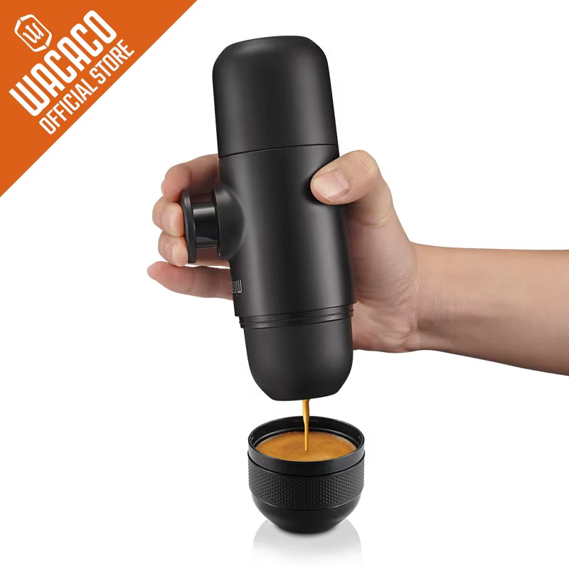 Minipresso GR, Portable Espresso Coffee Machine, Compatible Ground Coffee, Small/Mini Travel Coffee Maker.